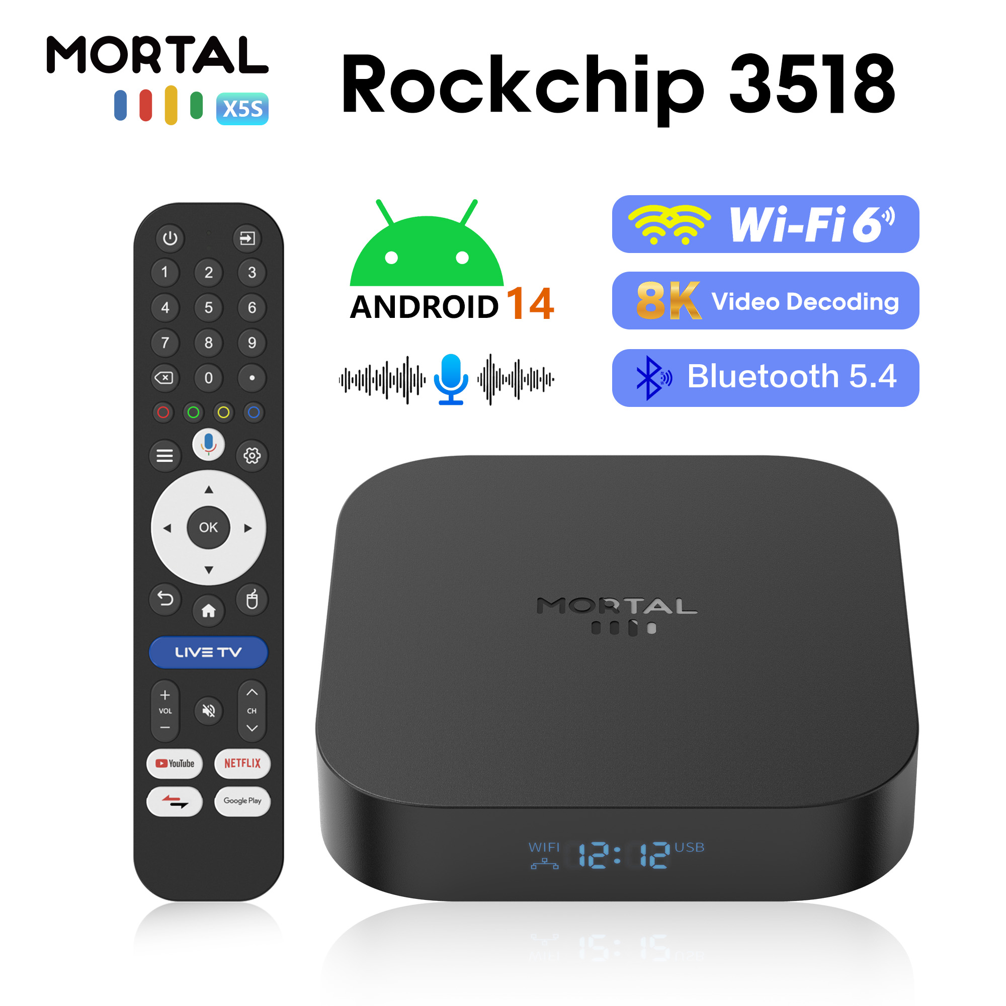 Global X5S Android14 Smart TV  - Radxa Rock 5B 16Gb 评论和价格